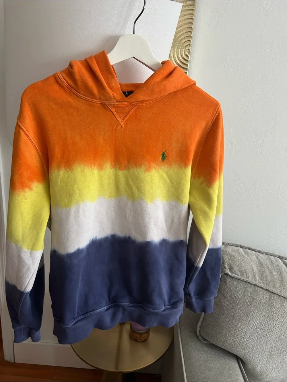 Polo Ralph Lauren Tie Dye Pullover Hoodie Size XS Boho Beach Hippe